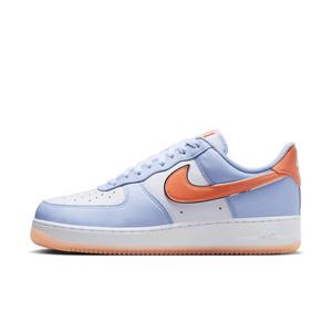 Nike Air Force 1 '07 "Hydrogen Blue/White/Orange Frost/Metallic Silver" Men's Shoe