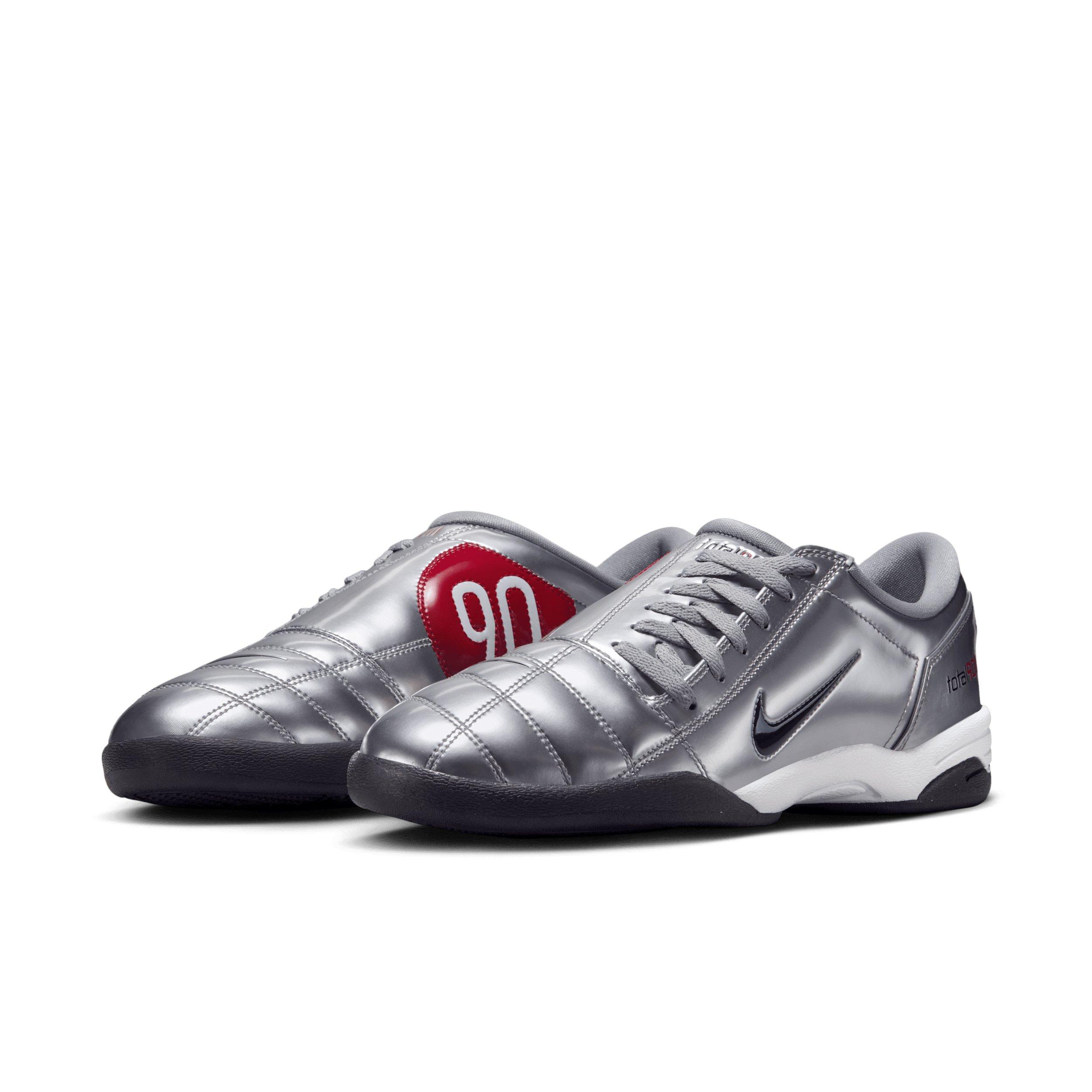 Nike T90 SP "Metallic Silver/University Red/Black" Men's Shoe - SILVER/RED/BLACK Thumbnail View 3