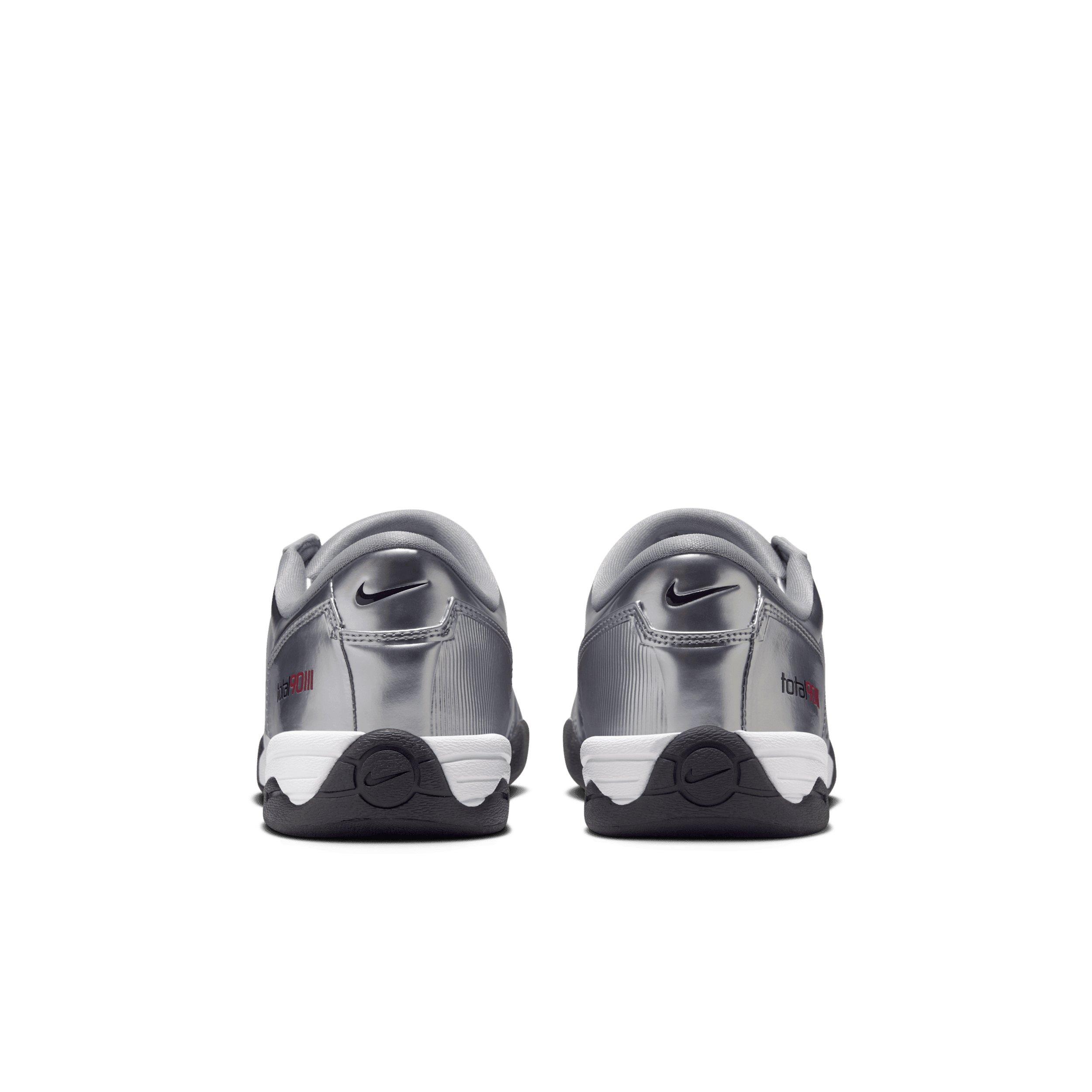 Nike T90 SP "Metallic Silver/University Red/Black" Men's Shoe - SILVER/RED/BLACK Thumbnail View 5