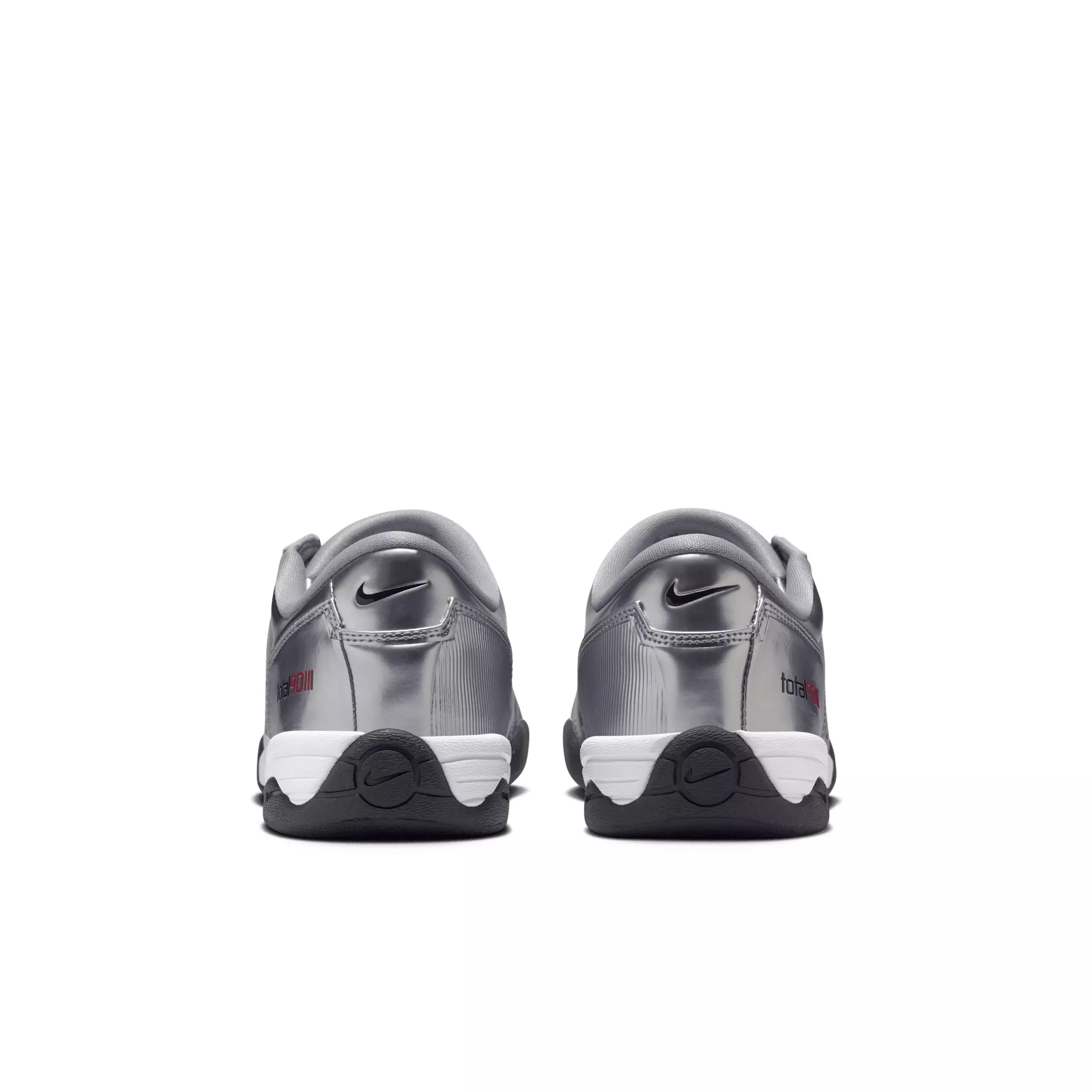 Nike T90 SP "Metallic Silver/University Red/Black" Men's Shoe - SILVER/RED/BLACK