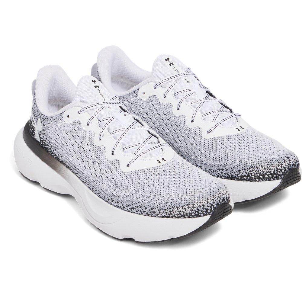 Under Armour Infinite "White/Black/White" Men's Running Shoe - WHITE/BLACK/WHITE Thumbnail View 3