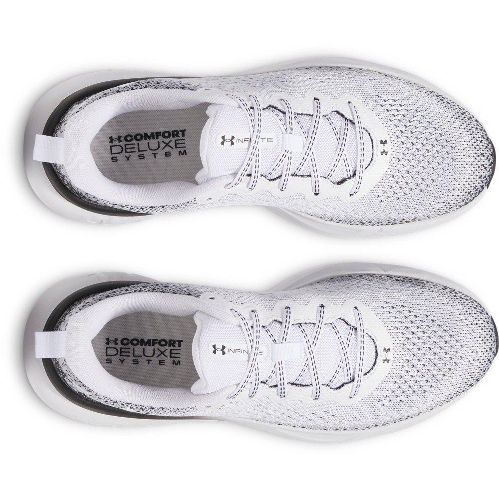 Under Armour Infinite "White/Black/White" Men's Running Shoe - WHITE/BLACK/WHITE Thumbnail View 4