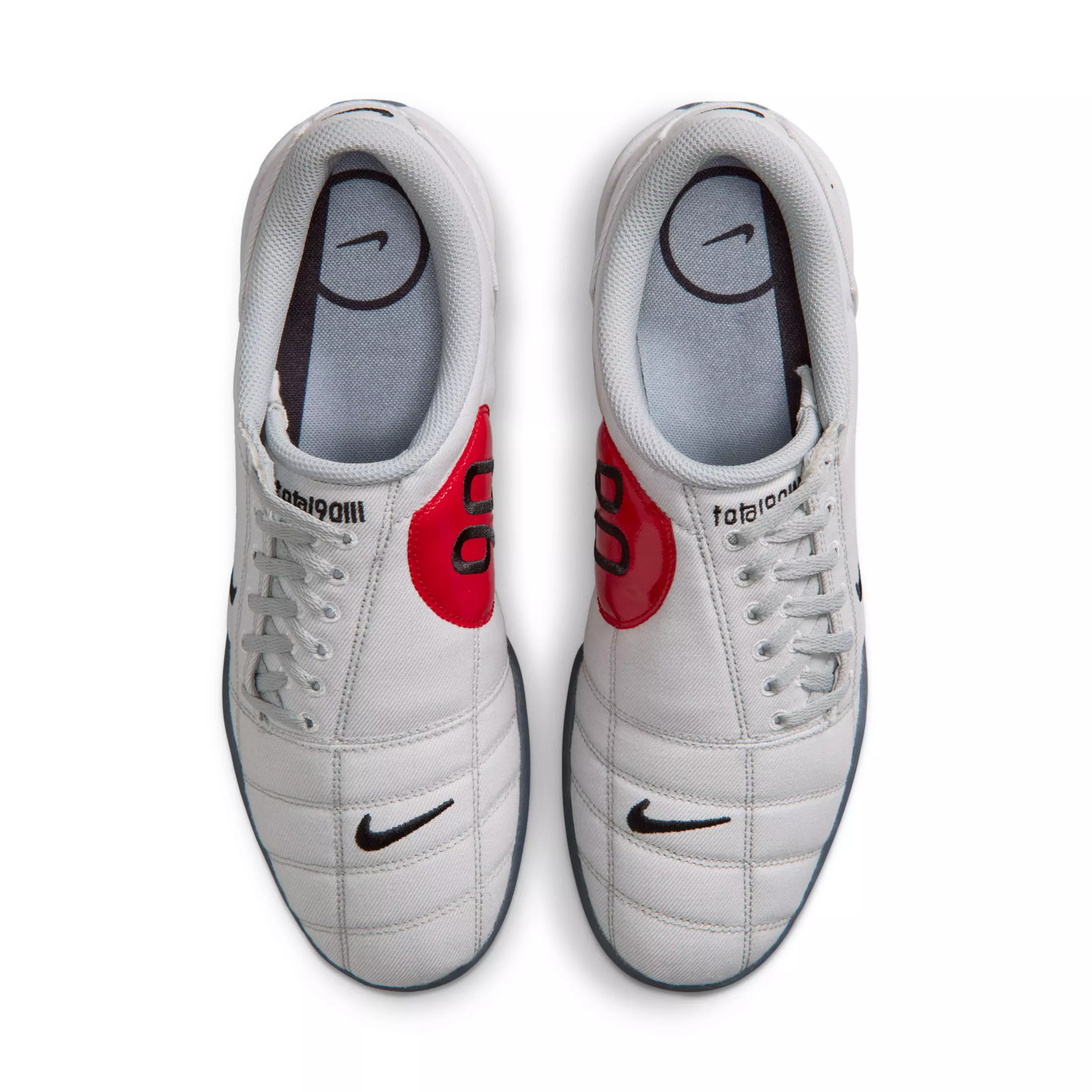 Nike Total 90 Premium "Light Smoke Grey/University Red/Photon Dust/Black" Men's Shoe - LT GREY/RED/DUST/BLACK