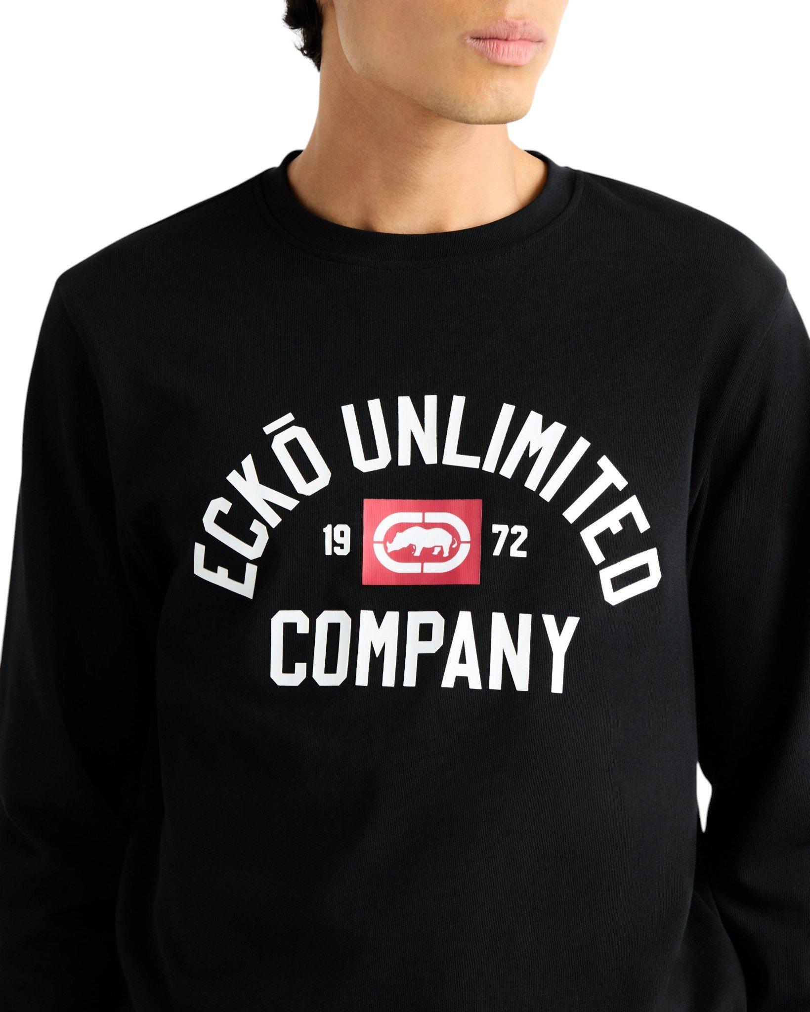 ecko unltd. Men's Classic Arch Long Sleeve Tee - Black - BLACK