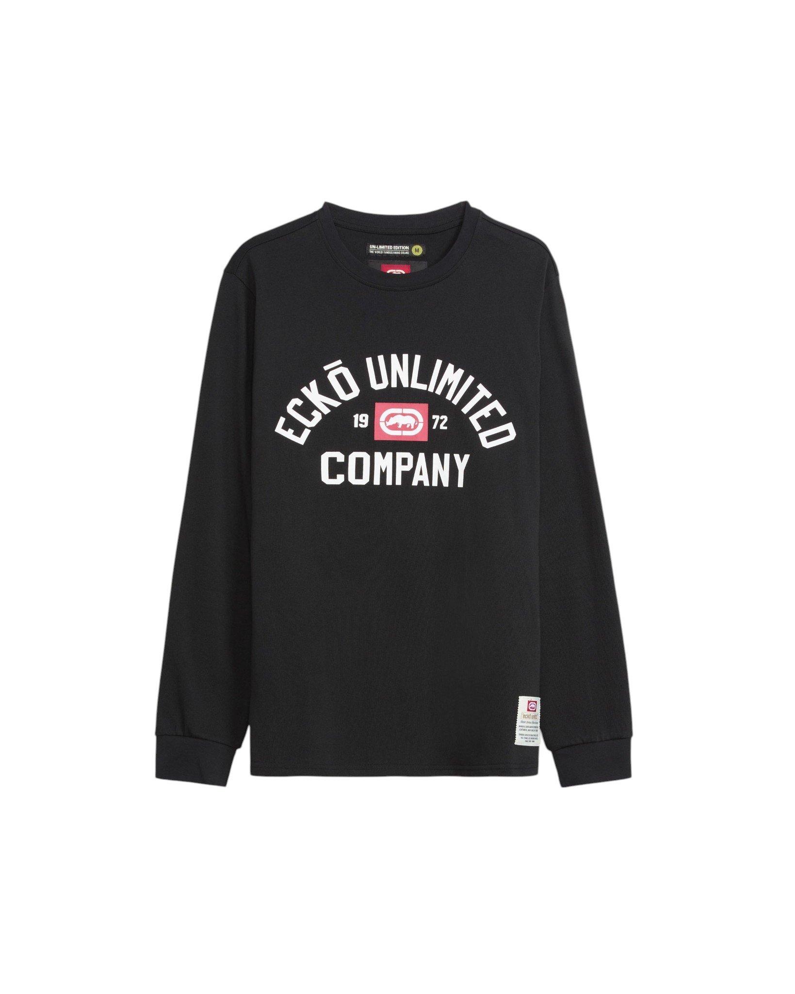 ecko unltd. Men's Classic Arch Long Sleeve Tee - Black - BLACK