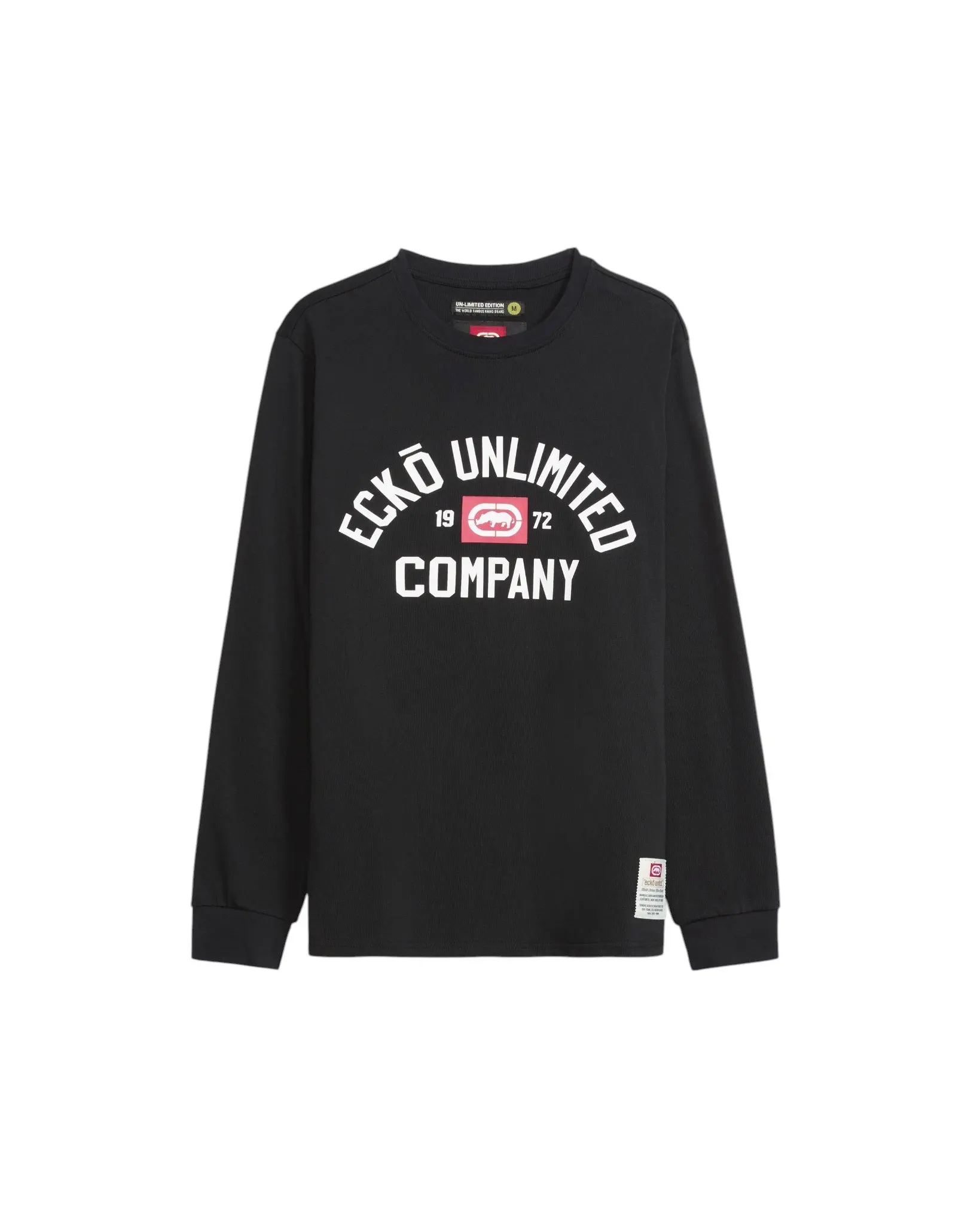ecko unltd. Men's Classic Arch Long Sleeve Tee - Black - BLACK