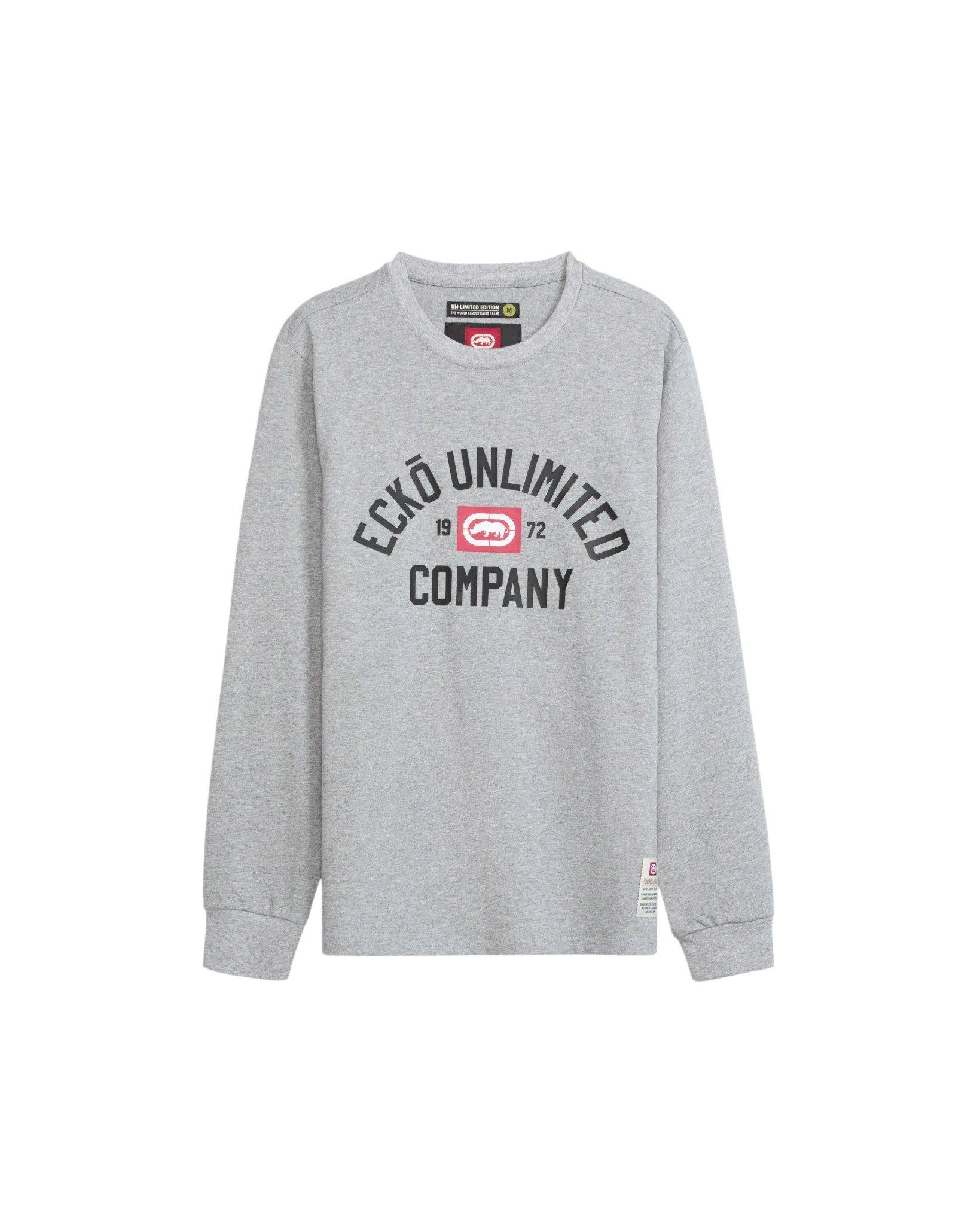 ecko unltd. Men's Classic Arch Long Sleeve Tee - Grey - GREY