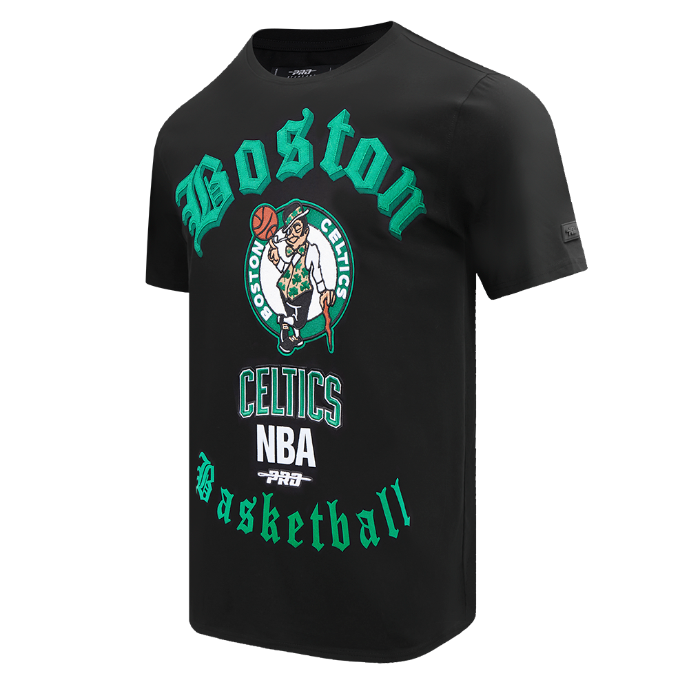 Pro Standard Men's NBA Boston Celtics Old English Tee - Black - BLACK Thumbnail View 3