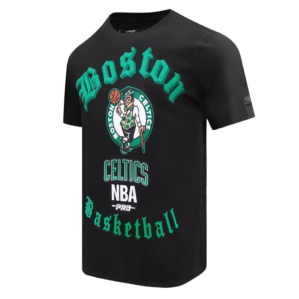 Pro Standard Men's NBA Boston Celtics Old English Tee -Black - BLACK
