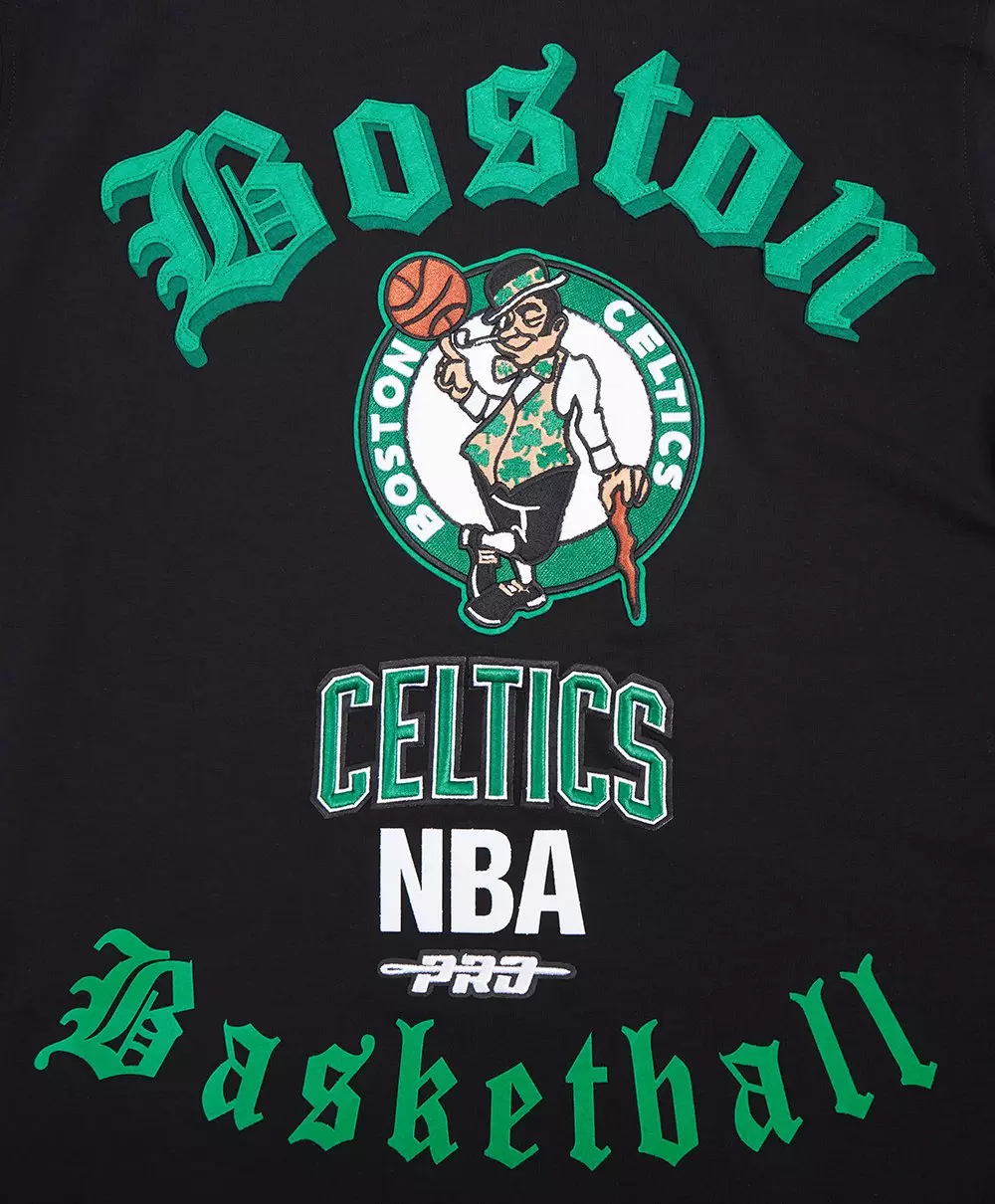 Pro Standard Men's NBA Boston Celtics Old English Tee - Black - BLACK