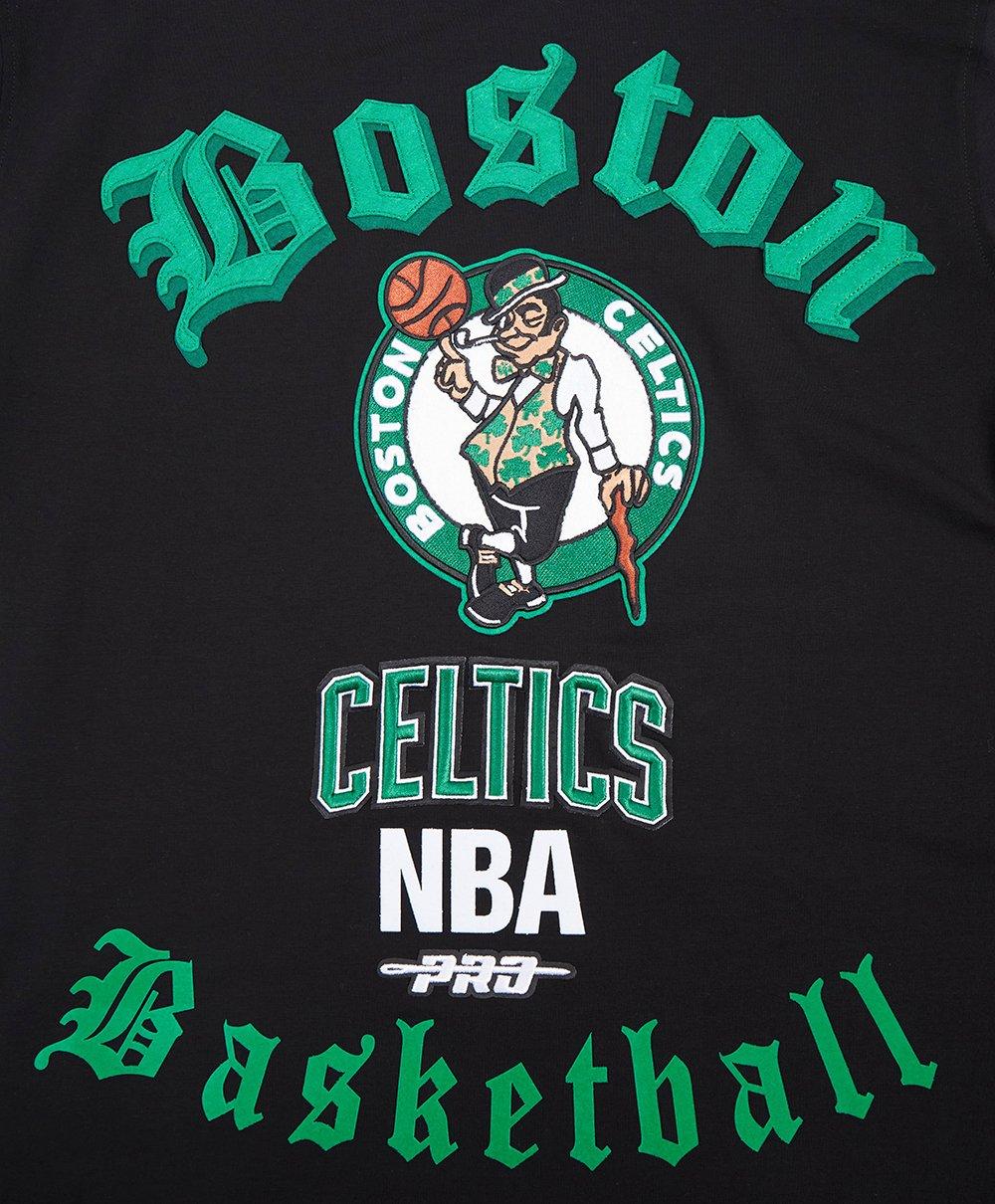 Pro Standard Men's NBA Boston Celtics Old English Tee -Black - BLACK Thumbnail View 5