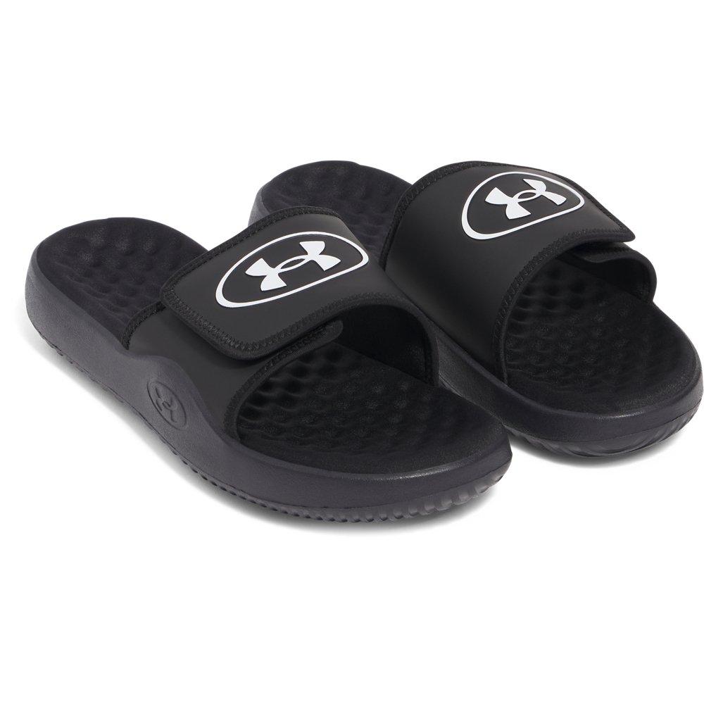 Under Armour Ignite Pro 8 "Black/Galaxy Black/White" Men's Slide - BLACK/BLACK/WHITE Thumbnail View 3