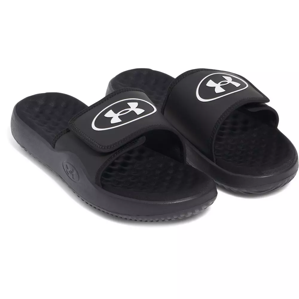 Under Armour Ignite Pro 8 "Black/Galaxy Black/White" Men's Slide - BLACK/BLACK/WHITE