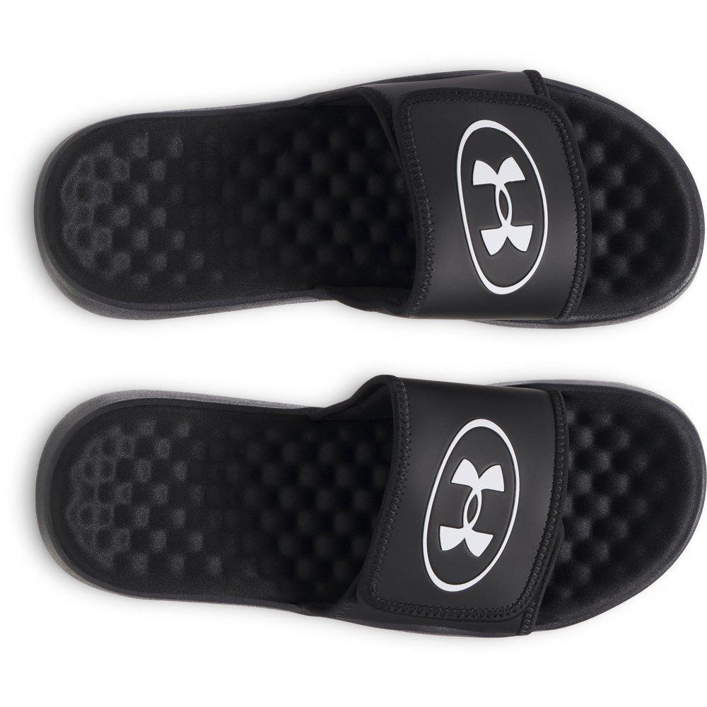 Under Armour Ignite Pro 8 "Black/Galaxy Black/White" Men's Slide - BLACK/BLACK/WHITE Thumbnail View 4