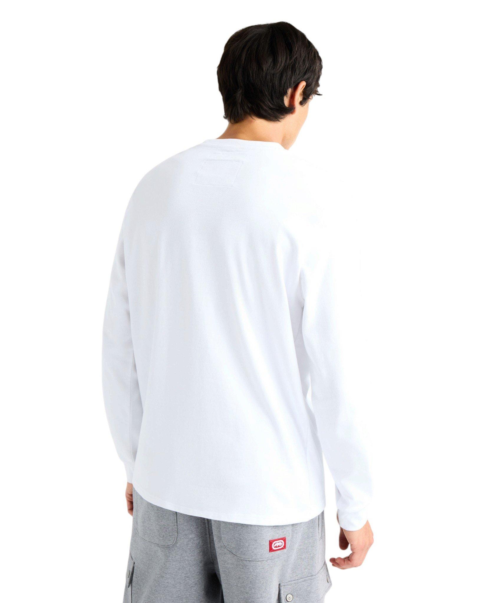 ecko unltd. Men's Classic Arch Long Sleeve Tee - White - WHITE