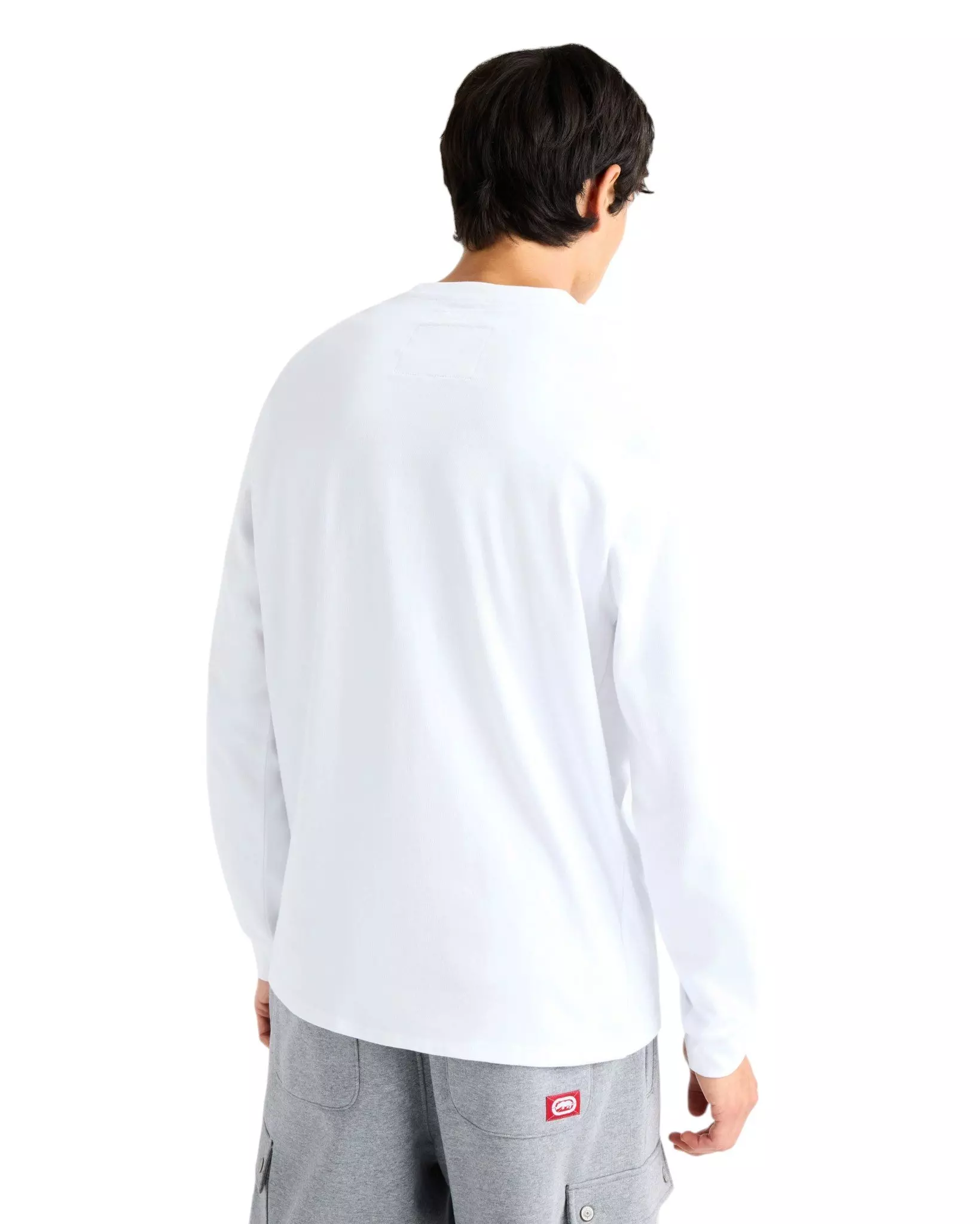ecko unltd. Men's Classic Arch Long Sleeve Tee - White - WHITE