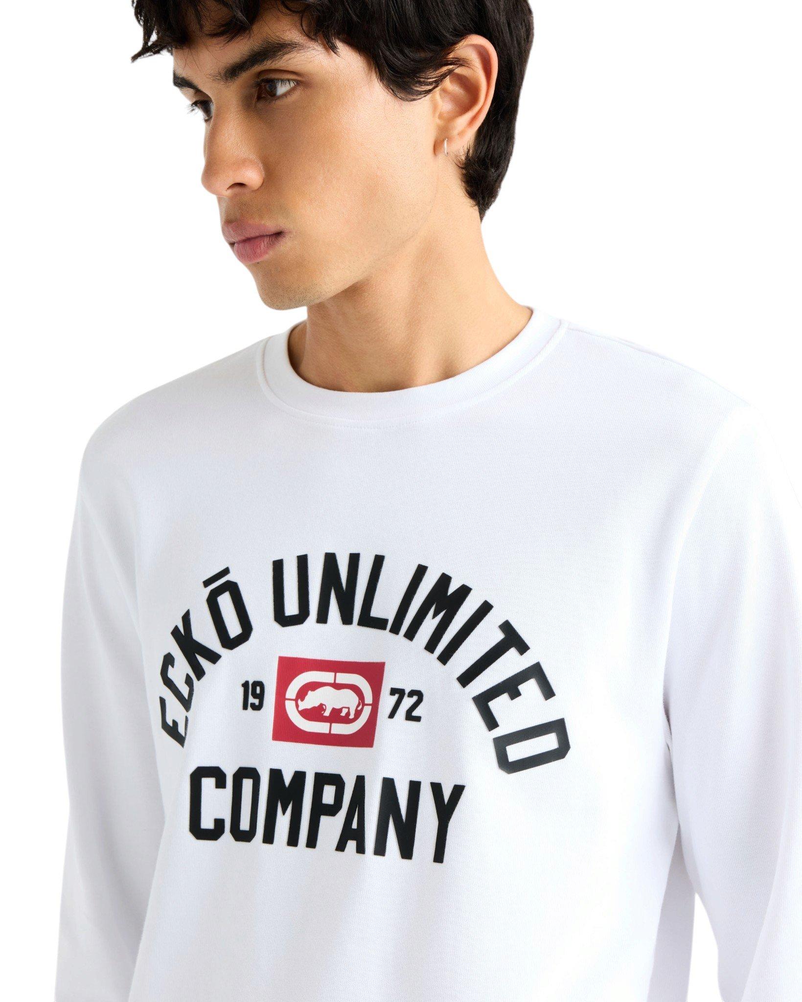 ecko unltd. Men's Classic Arch Long Sleeve Tee - White - WHITE