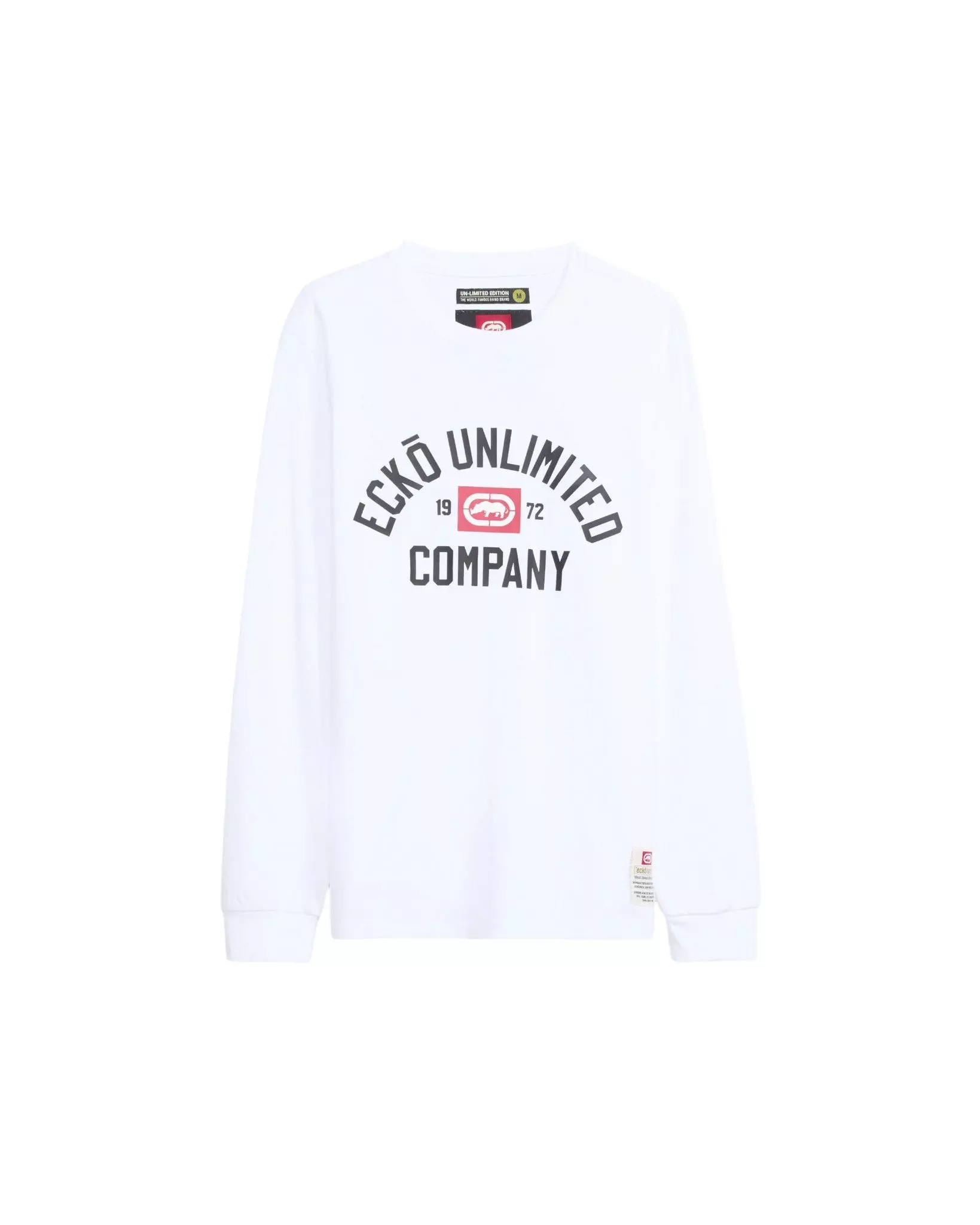 ecko unltd. Men's Classic Arch Long Sleeve Tee - White - WHITE