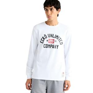 ecko unltd. Men's Classic Arch Long Sleeve Tee - White - WHITE