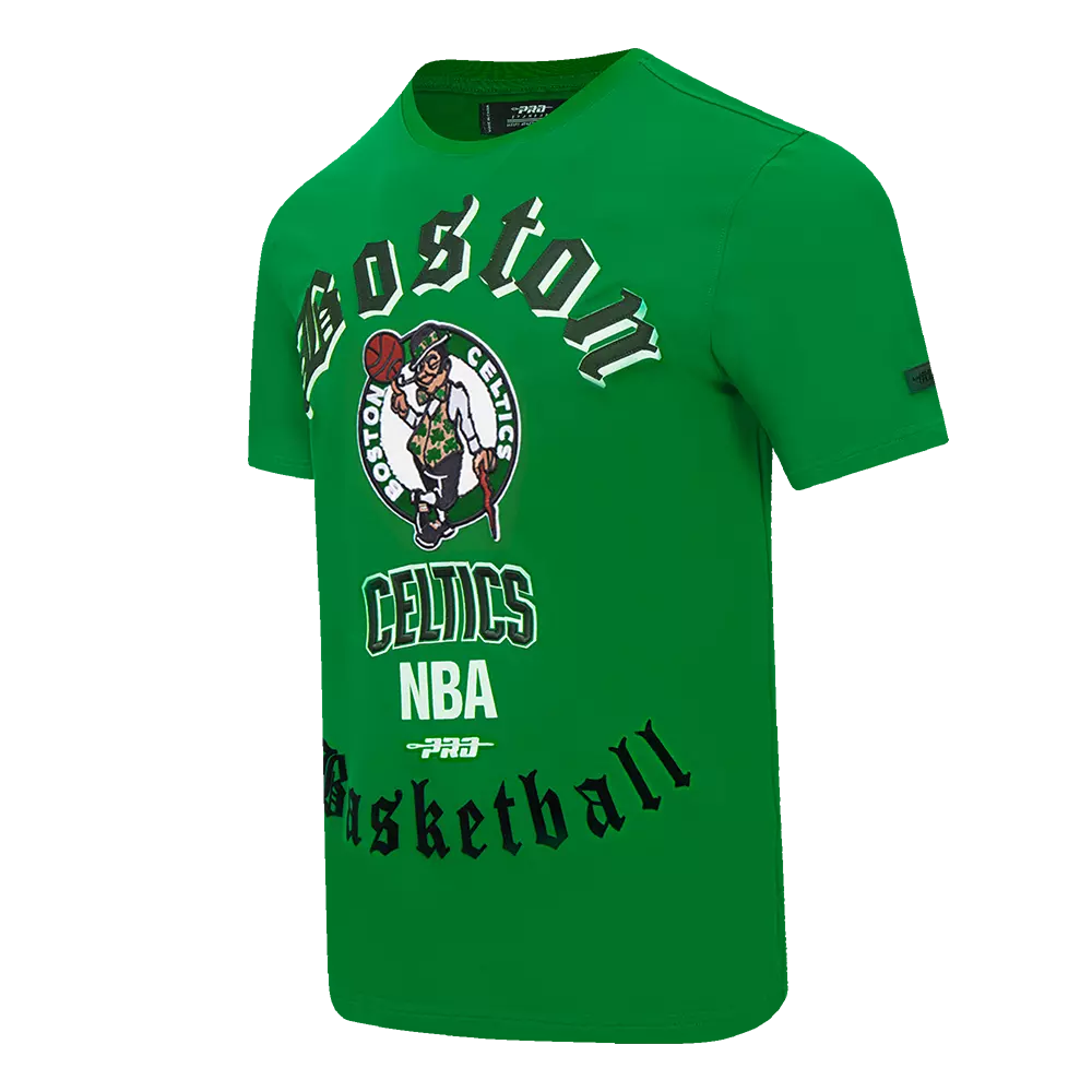 Pro Standard Men's NBA Boston Celtics Old English Tee - Green - GREEN