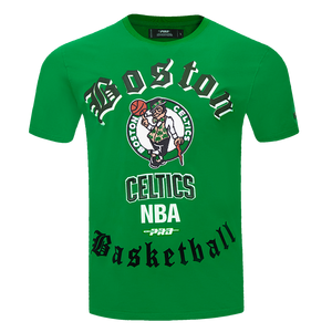 Pro Standard Men's NBA Boston Celtics Old English Tee -Green