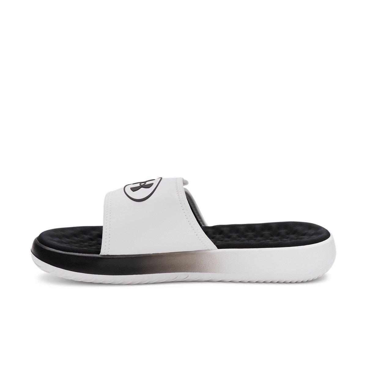 Under Armour Ignite Pro 8 "White/Black/White" Men's Slide - WHITE/BLACK/WHITE Thumbnail View 2
