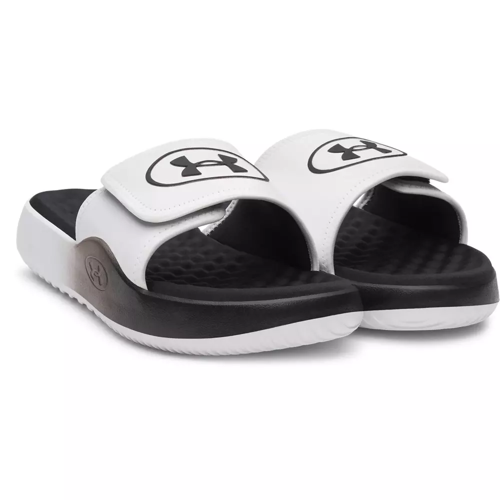 Under Armour Ignite Pro 8 "White/Black/White" Men's Slide - WHITE/BLACK/WHITE