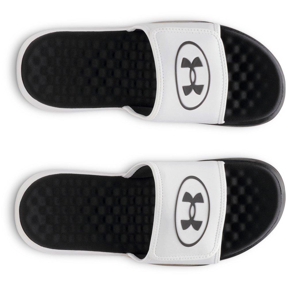 Under Armour Ignite Pro 8 "White/Black/White" Men's Slide - WHITE/BLACK/WHITE Thumbnail View 4