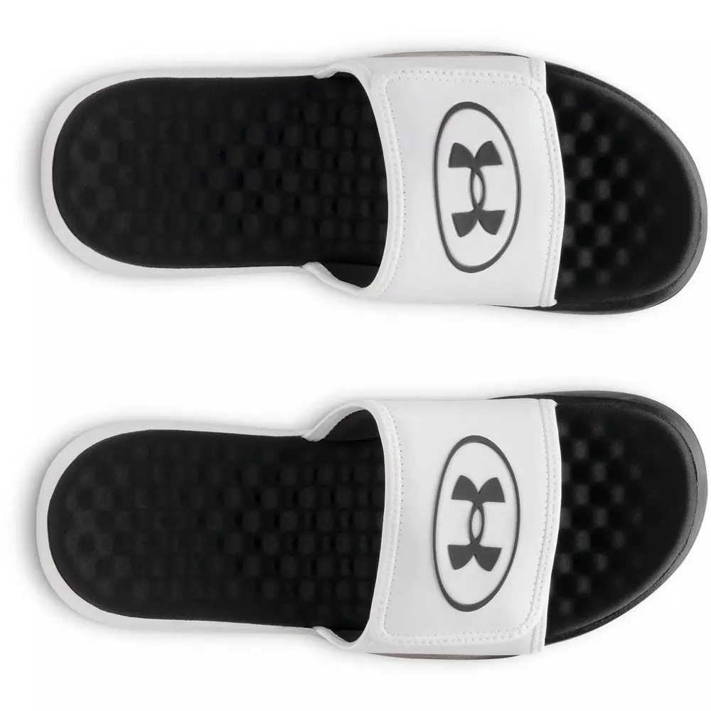 Under Armour Ignite Pro 8 "White/Black/White" Men's Slide - WHITE/BLACK/WHITE