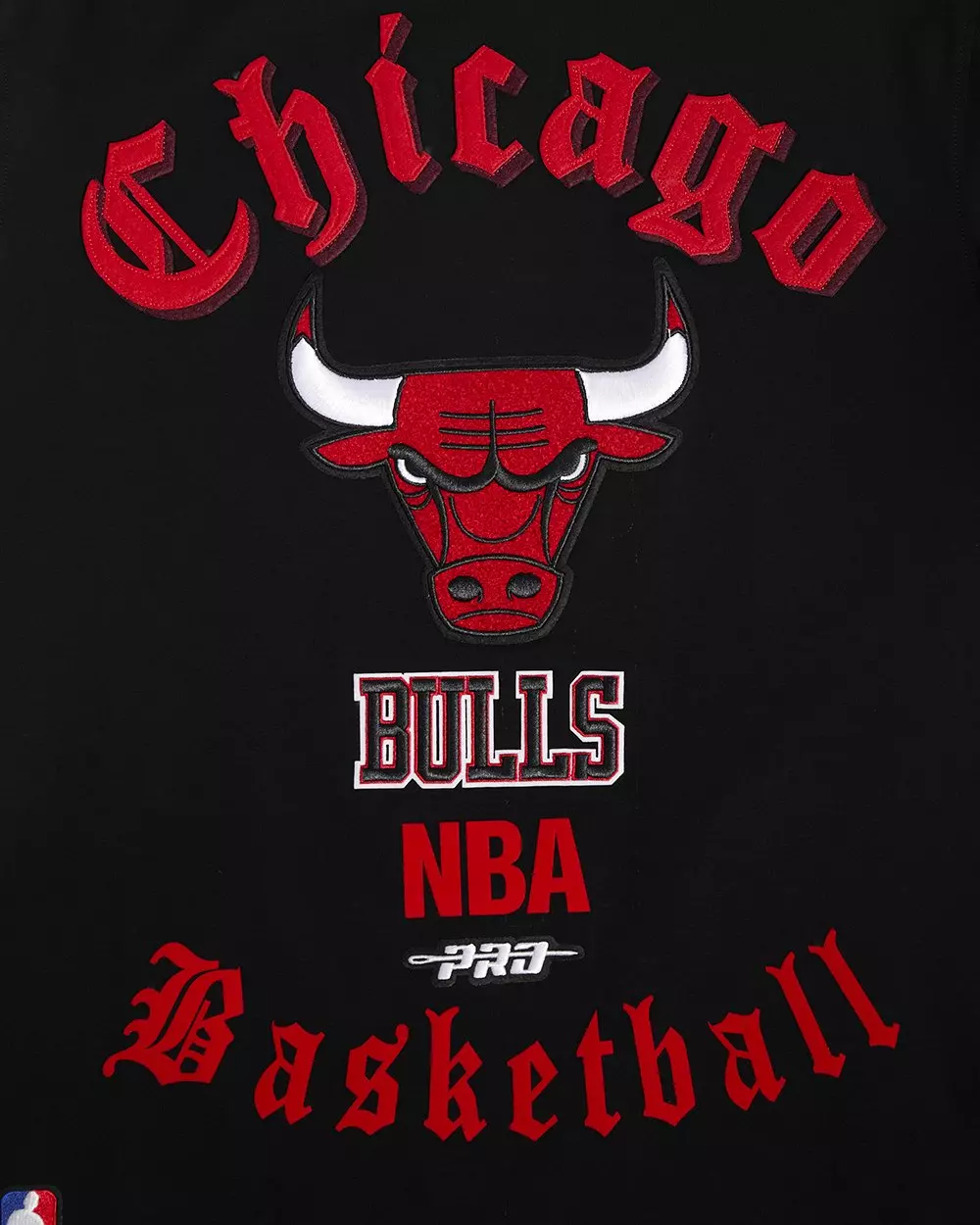 Pro Standard Men's NBA Chicago Bulls Old English Tee -Black - BLACK