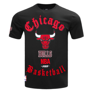 Pro Standard Men's NBA Chicago Bulls Old English Tee -Black