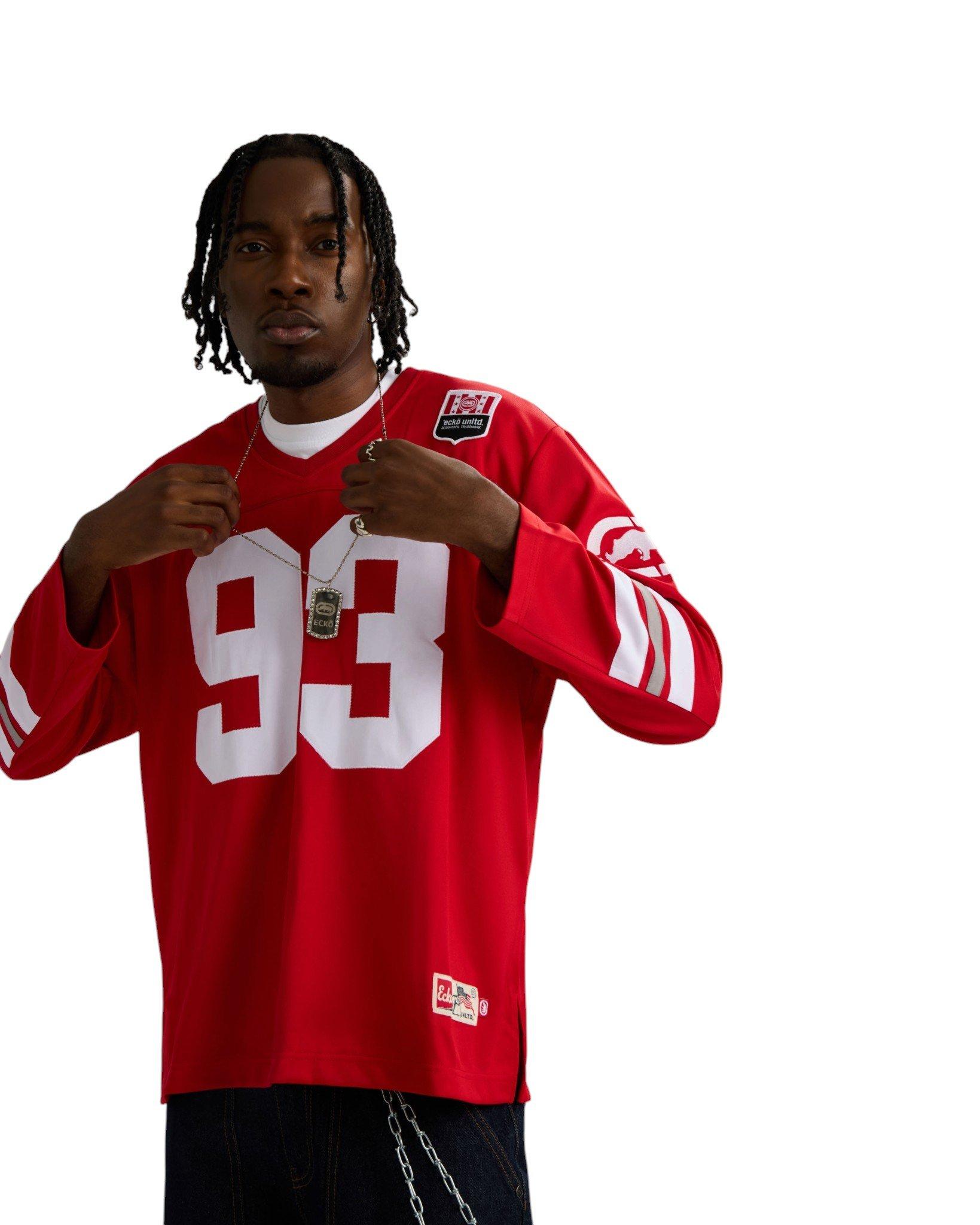 ecko unltd. Men's Run It Back Long Sleeve Jersey - Red - RED