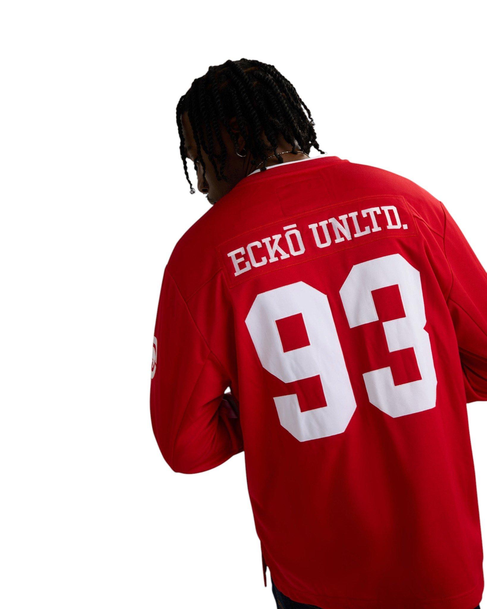 ecko unltd. Men's Run It Back Long Sleeve Jersey - Red - RED