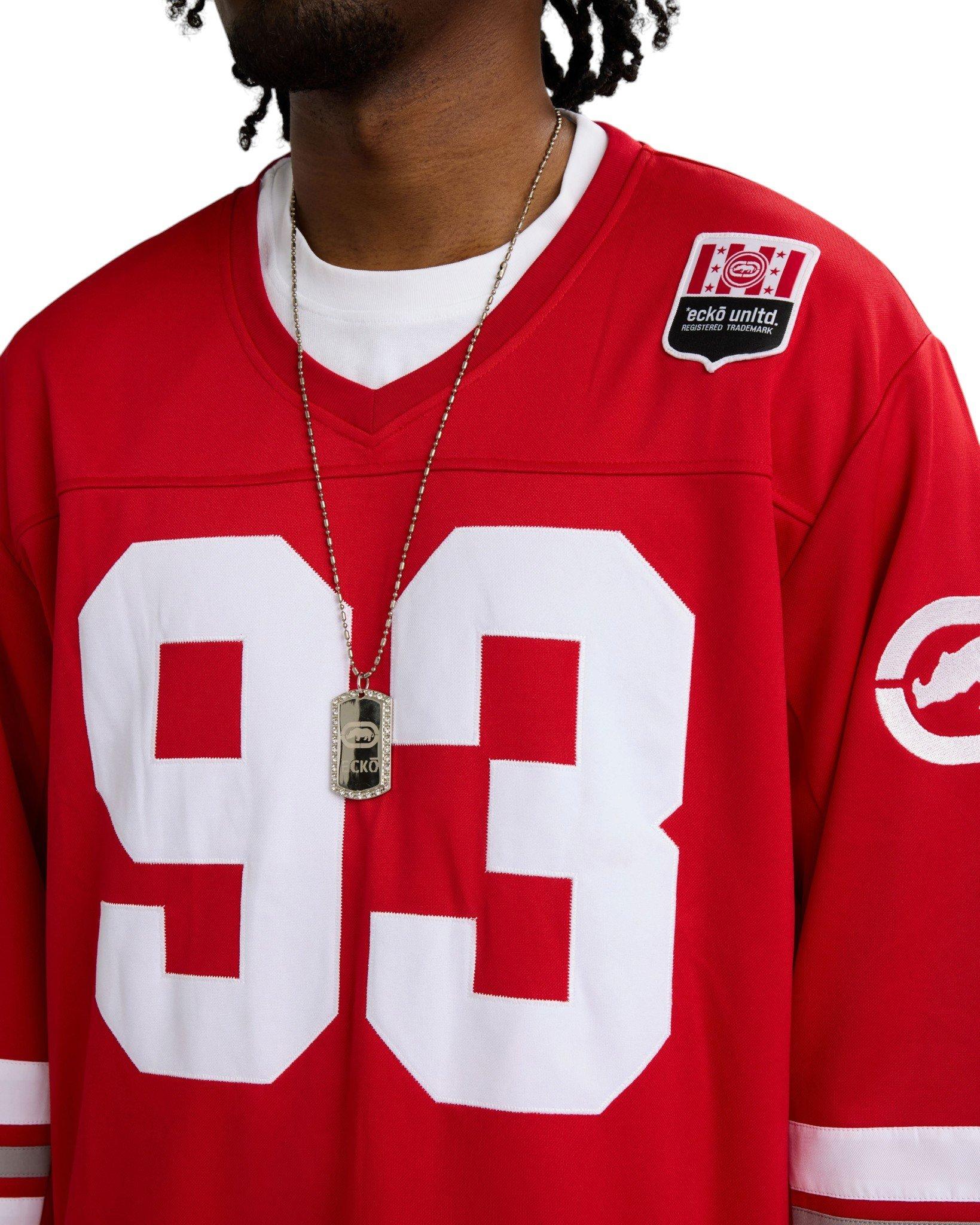 ecko unltd. Men's Run It Back Long Sleeve Jersey - Red - RED