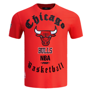 Pro Standard Men's NBA Chicago Bulls Old English Tee -Red
