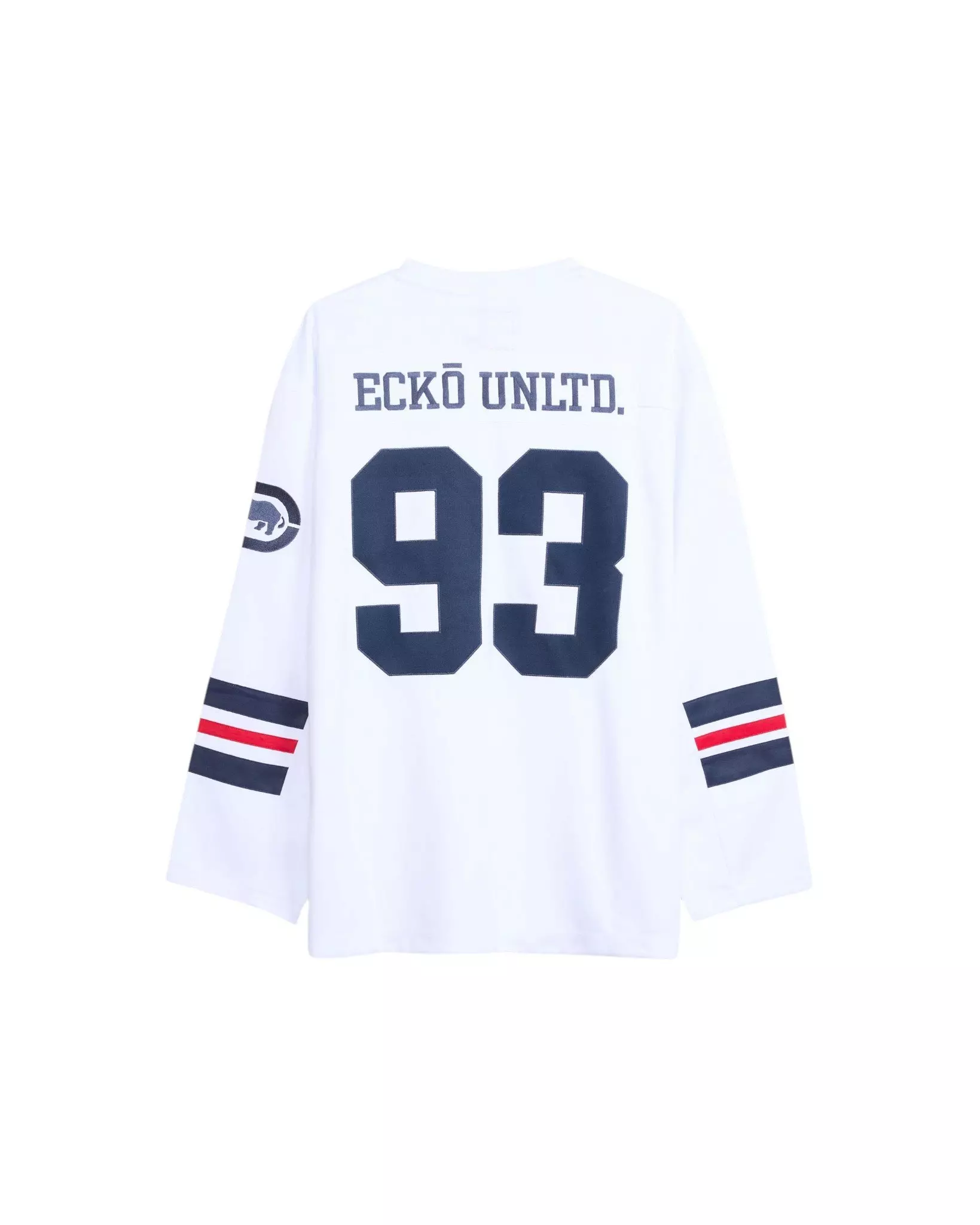 ecko unltd. Men's Run It Back Long Sleeve Jersey - White - WHITE
