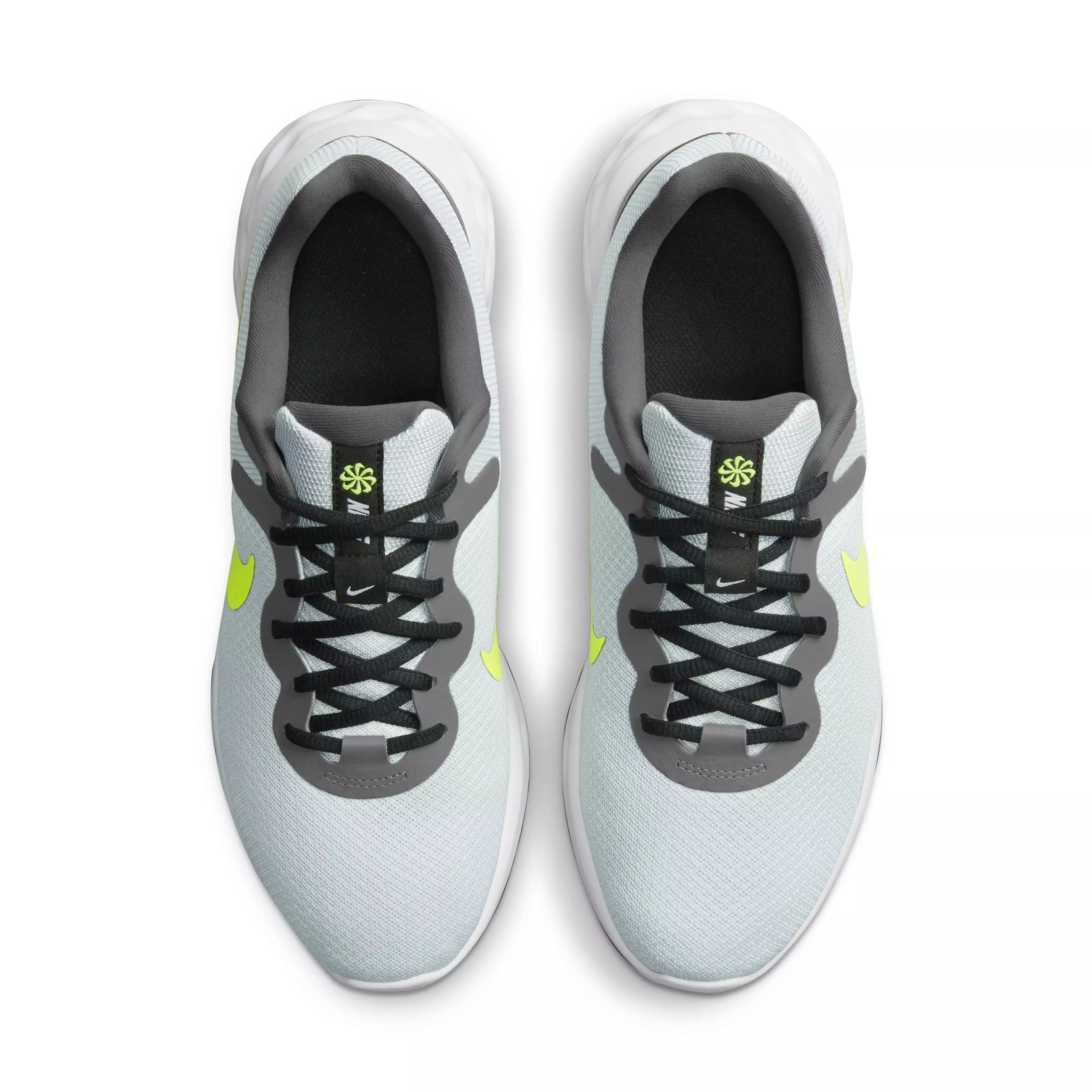 Nike Revolution 6 Next Nature "Pure Platinum/Volt/White/Black" Men's Running Shoe - GREY