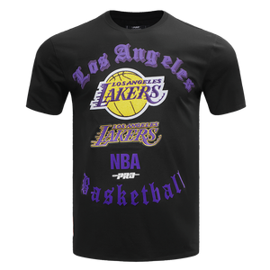 Pro Standard Men's NBA Los Angeles Lakers Old English Tee -Black