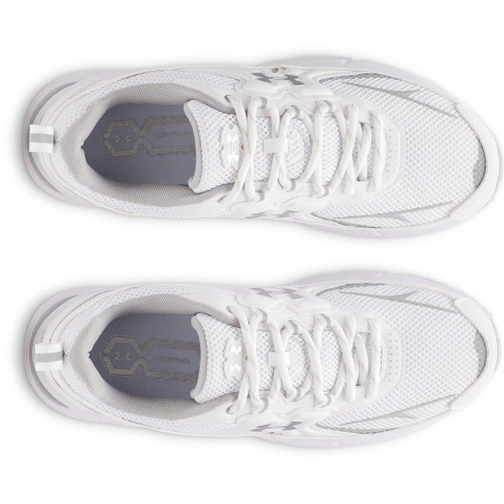 Under Armour Apparition Tech "White/White/Metallic Silver" Unisex Shoe - WHITE/WHITE/SILVER Thumbnail View 4