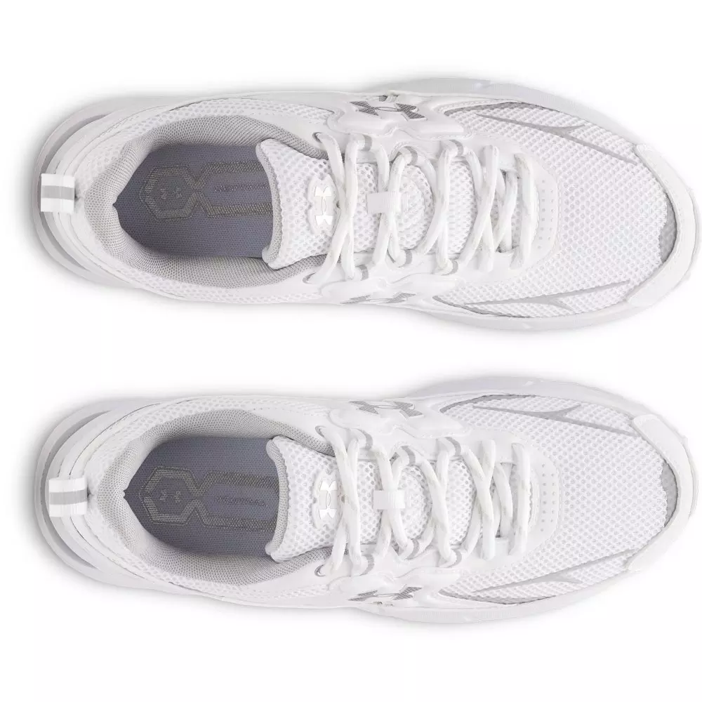 Under Armour Apparition Tech "White/White/Metallic Silver" Unisex Shoe - WHITE/WHITE/SILVER
