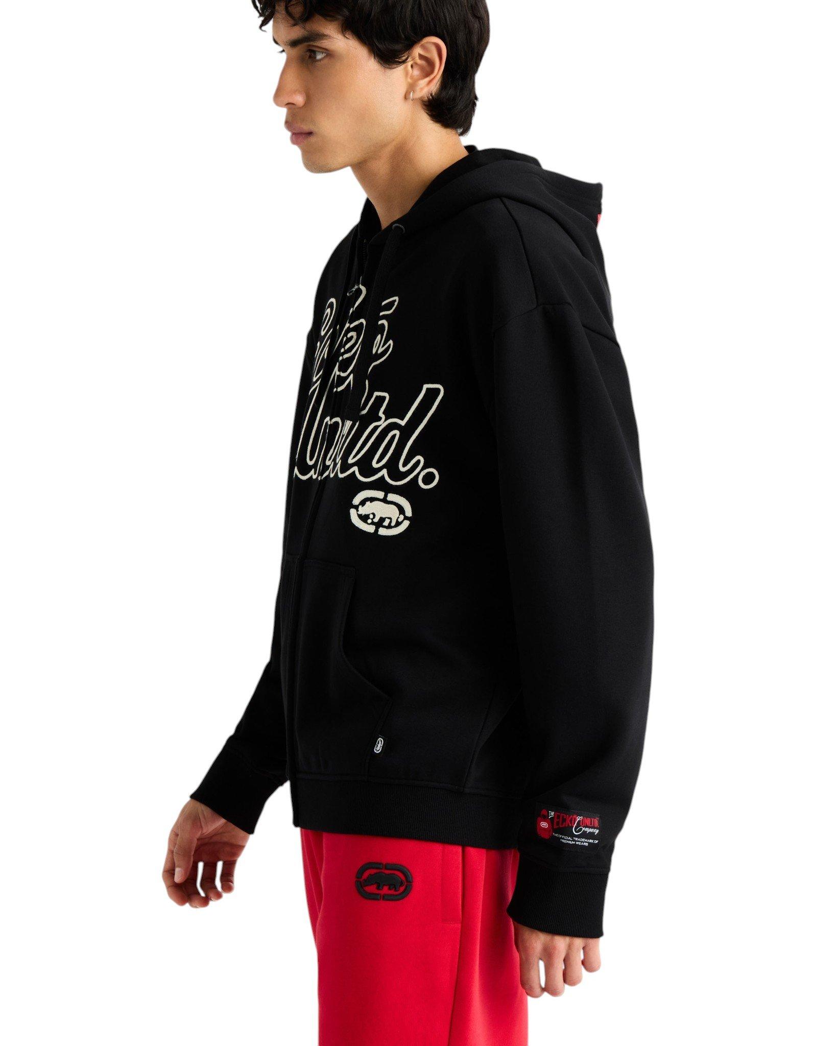 ecko unltd. Men's Linked Up Zip Jacket - Black - BLACK