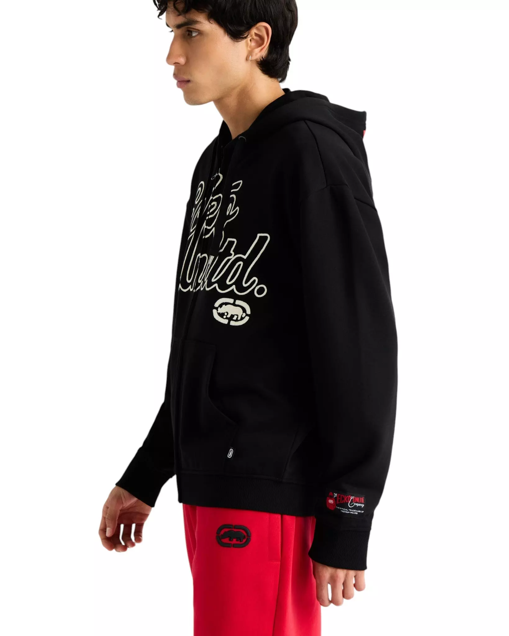 ecko unltd. Men's Linked Up Zip Jacket - Black - BLACK