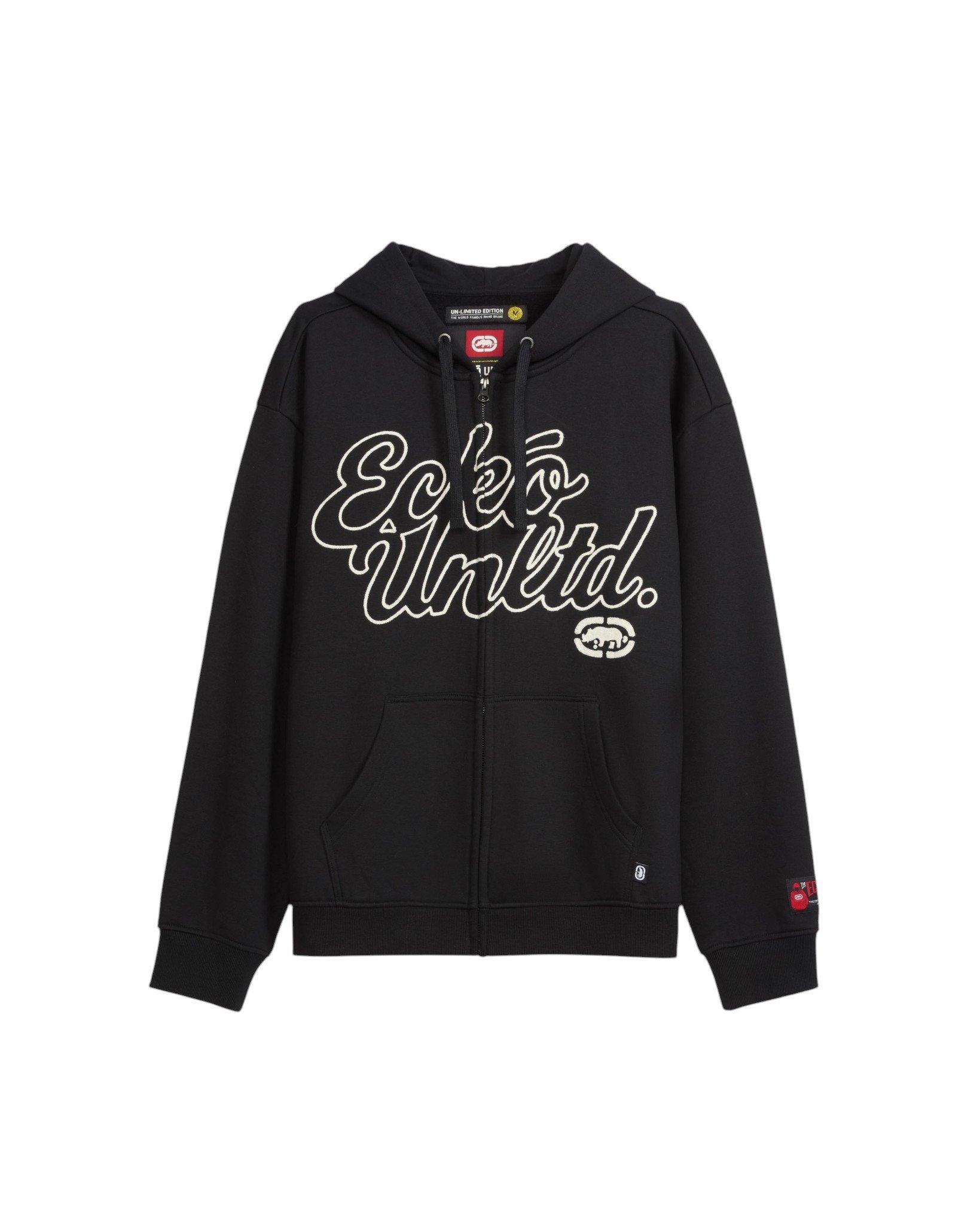ecko unltd. Men's Linked Up Zip Jacket - Black - BLACK