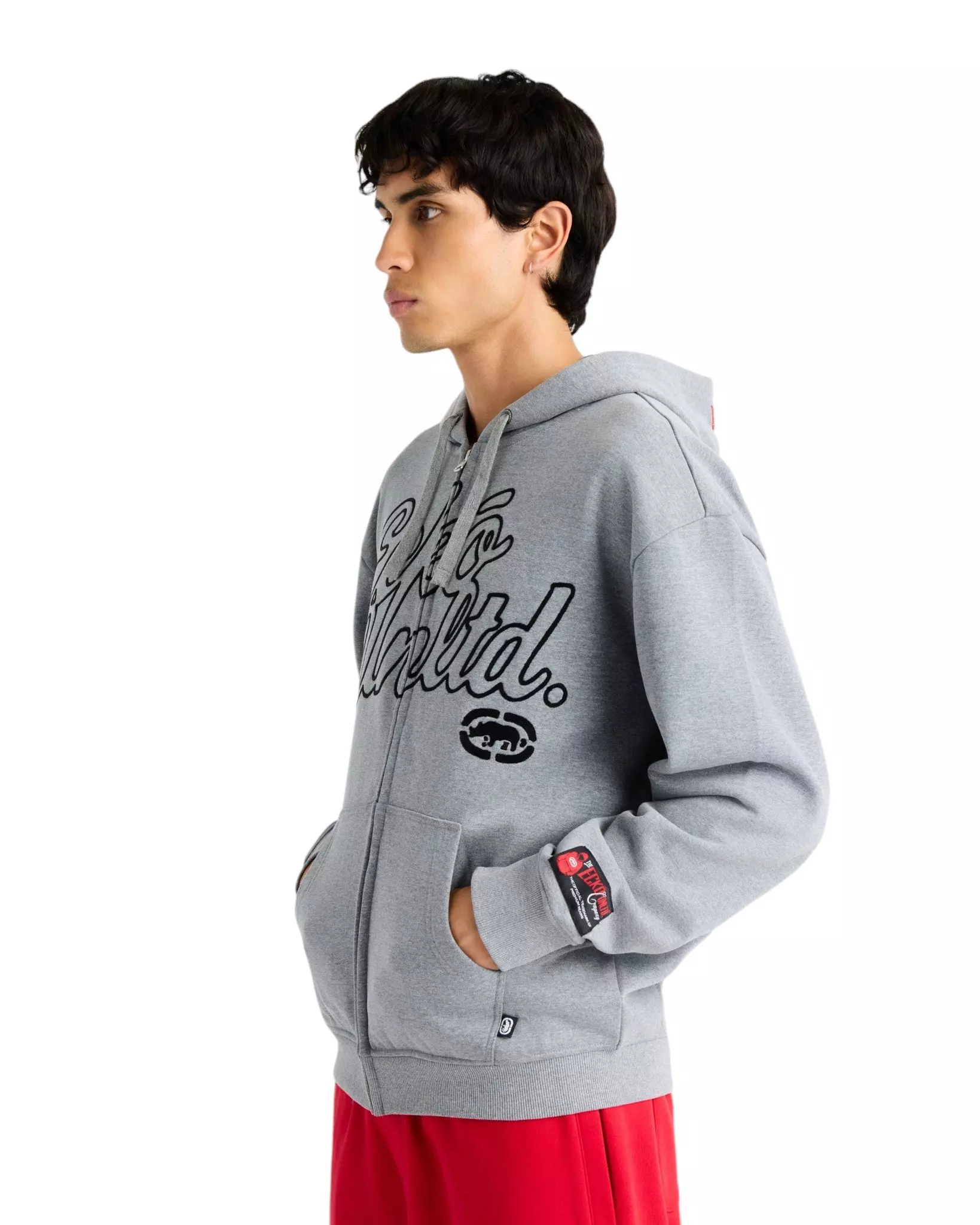 ecko unltd. Men's Linked Up Zip Jacket - Grey - GREY