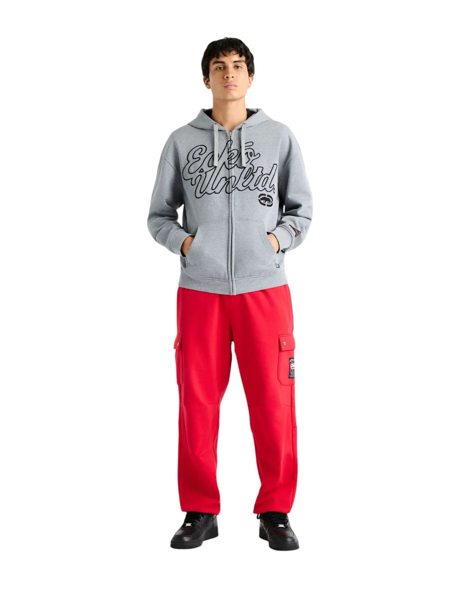 ecko unltd. Men's Linked Up Zip Jacket - Grey - GREY