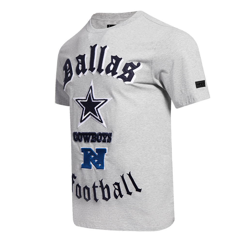 Pro Standard Men's NFL Dallas Cowboys Old English Tee -Grey - GREY Thumbnail View 3