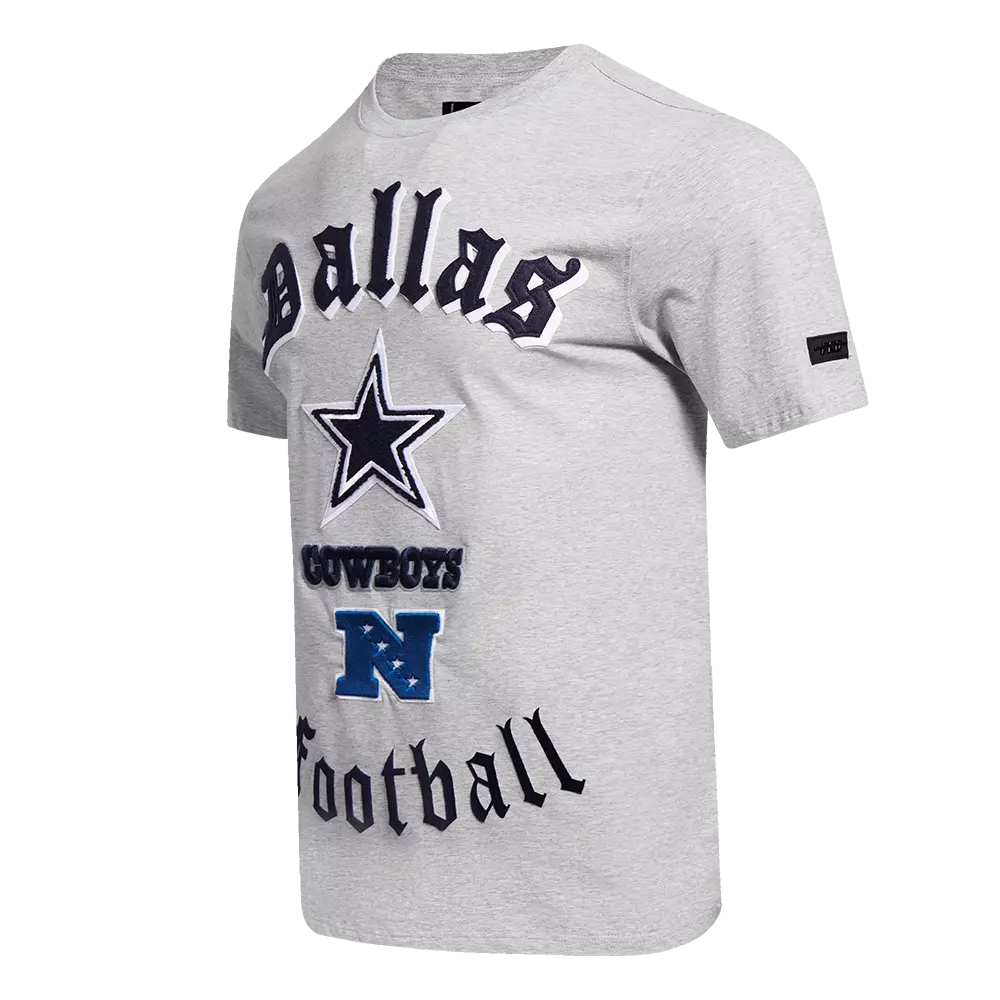 Pro Standard Men's NFL Dallas Cowboys Old English Tee -Grey - GREY