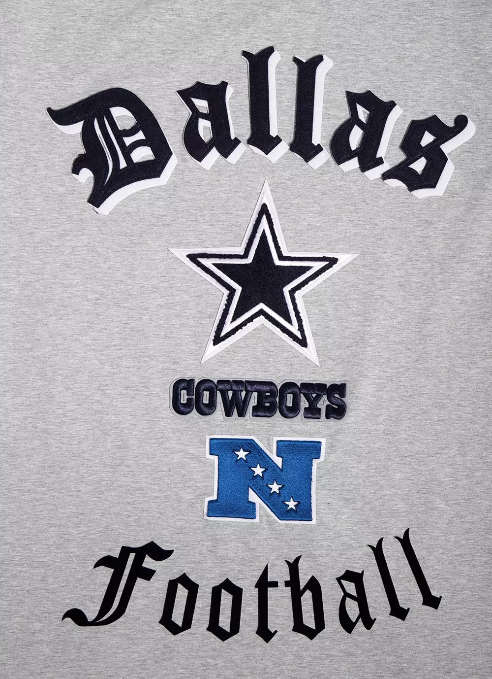 Pro Standard Men's NFL Dallas Cowboys Old English Tee -Grey - GREY