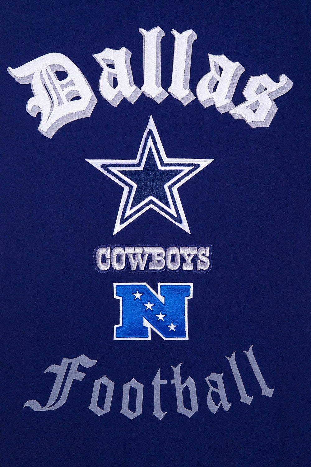 Pro Standard Men's NFL Dallas Cowboys Old English Tee -Navy - NAVY Thumbnail View 5