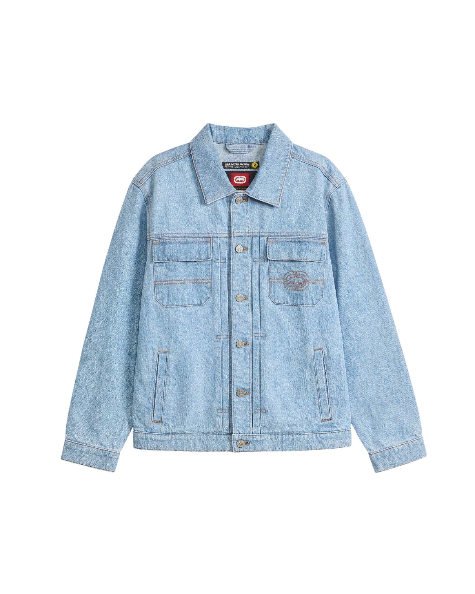 ecko unltd. Men's Lakewood Lt Blue Wash Denim Jacket - LT BLUE
